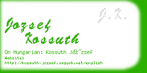 jozsef kossuth business card